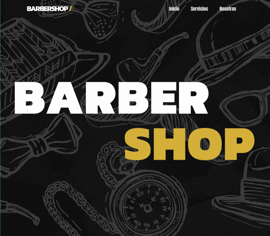 Captura de pantalla del proyecto Barbería