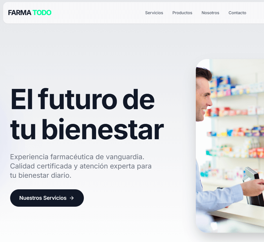 Captura de pantalla del proyecto Farmacia