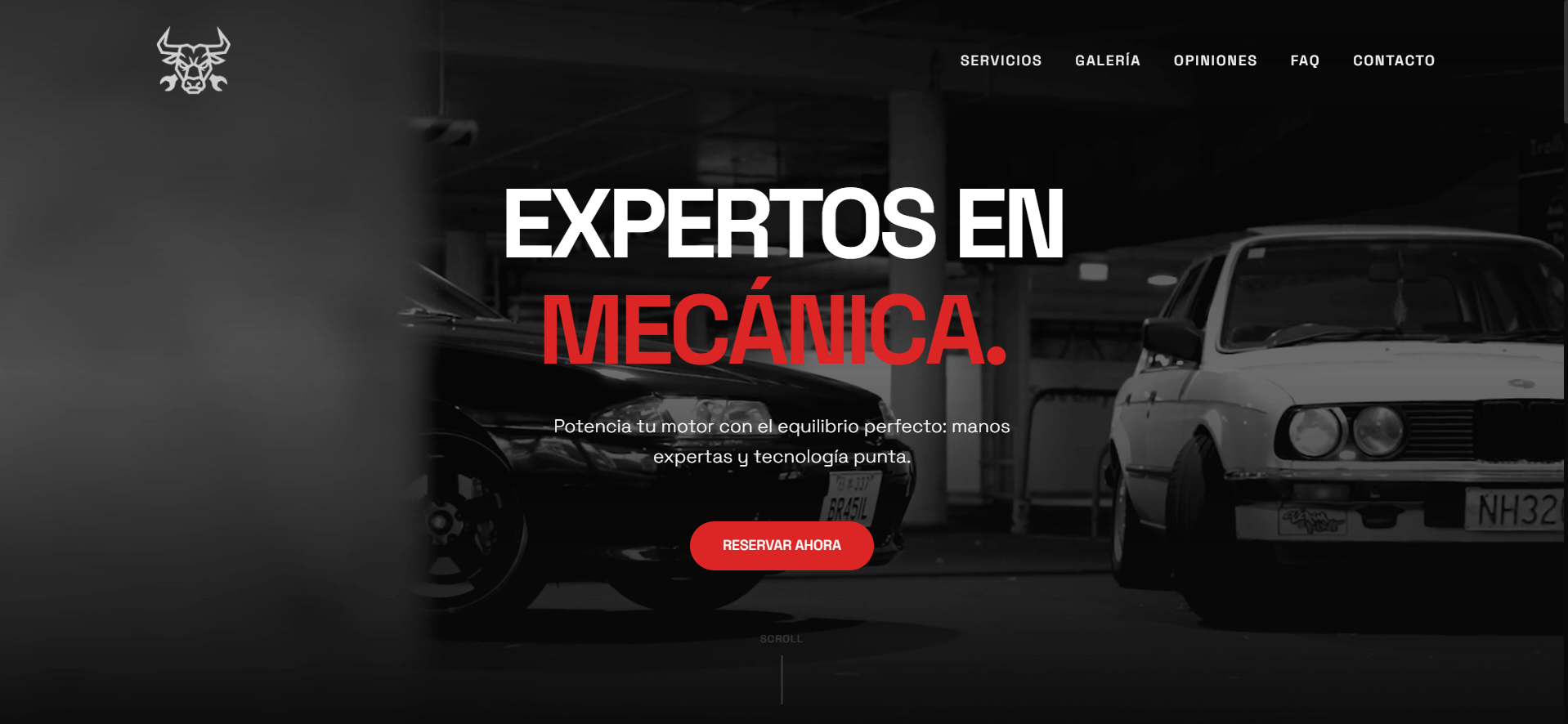 Captura de pantalla del proyecto Taller Mecánico